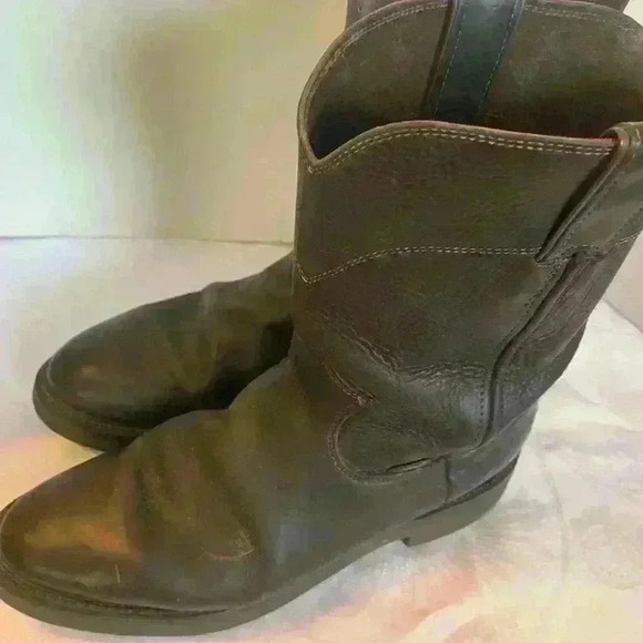 Justin Western Cowboy Work Boots Size 9D made in USA rodeo everyday casual - Picture 4 of 11